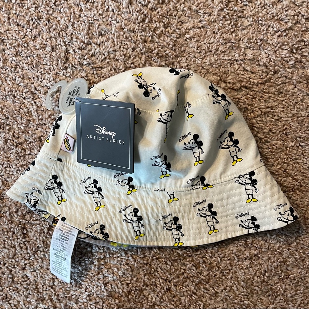 Disney Mickey Mouse Adult Bucket Hat NWT designed by Nanako Kanemitsu